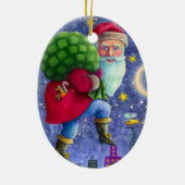 フォークSTおもちゃのバッグ付き屋根のニックつま先 セラミックオーナメント (裏面)