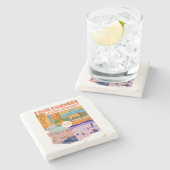 フォーコーナーナショナルモニュメント付き/国立公園2 ストーンコースター (横)