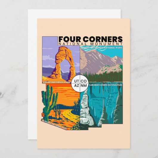 フォーコーナー国立公園付き国立記念碑 シーズンカード (正面/裏面)