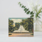 フォーサイスパークの噴水サバンナGA歴史的 ポストカード (スタンド正面)