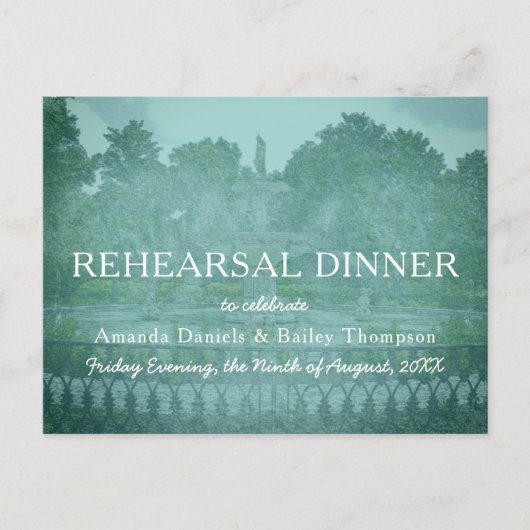 フォーサイスパークファウンテンサバンナリハーサルディナー 案内ポストカード (正面)