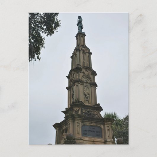 フォーサイスパーク南北戦争記念碑 サバンナ GA 写真 ポストカード (正面)