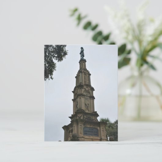 フォーサイスパーク南北戦争記念碑 サバンナ GA 写真 ポストカード (スタンド正面)