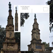 フォーサイスパーク南北戦争記念碑 サバンナ GA 写真 ポストカード