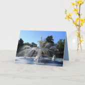 フォーサイスパーク噴水，サバンナ，ジョージア，カード カード (黄色い花)