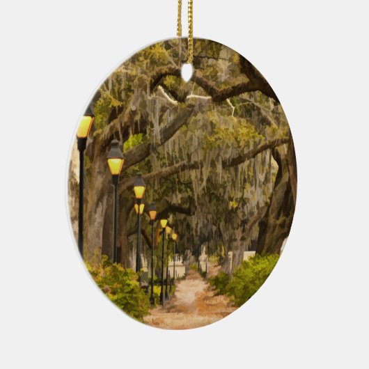 フォーサイス公園 – 写真，サバンナ，ジョージア(GA) USA セラミックオーナメント (右)