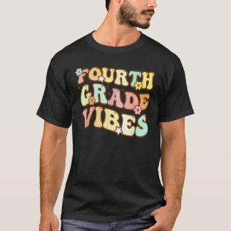 フォーサム+4年生+レトロ+先生+生徒+バックプリント Tシャツ