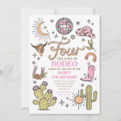 フォーザラブオブロデオディスコ女性のカーボーイ誕生日 招待状 (正面)