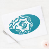 フォーシアトル国旗 楕円形シール (封筒)