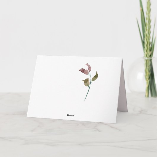 フォーシスターセンチメンタルポエかわいらしムピンク誕生日 カード (裏面)