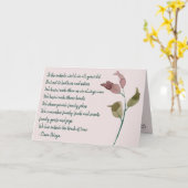 フォーシスターセンチメンタルポエかわいらしムピンク誕生日 カード (黄色い花)