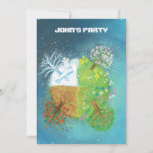 フォーシーズンズオンアースパーソナライズされた 招待状 (正面)