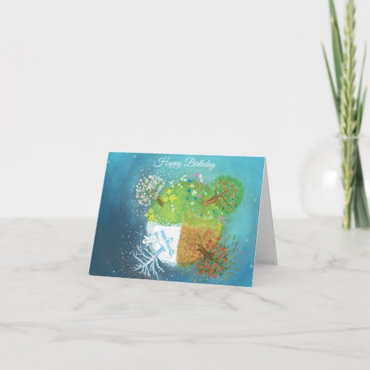 フォーシーズンズオンアース誕生日 カード (正面)