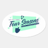 フォーシーズンズトータル造園オーバルステッカー 楕円形シール (正面)