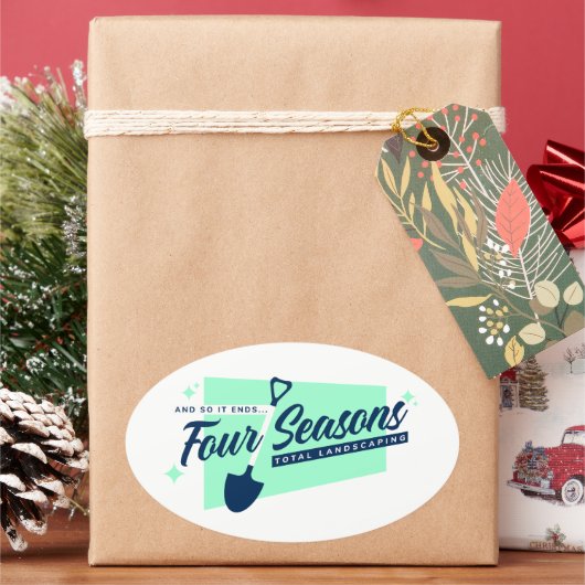 フォーシーズンズトータル造園オーバルステッカー 楕円形シール (クリスマス)