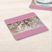 フォーシーズンズミュシャ スクエアペーパーコースター (アングル)