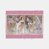 フォーシーズンズミュシャ フリースブランケット (正面(横))