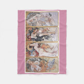 フォーシーズンズミュシャ フリースブランケット (正面)