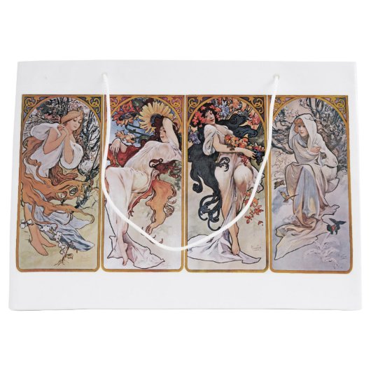 フォーシーズンズミュシャ ラージペーパーバッグ (正面)