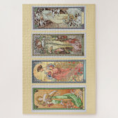 フォーシーズンズ1900年:アンアールヌーボーバイミュシャ ジグソーパズル (縦)