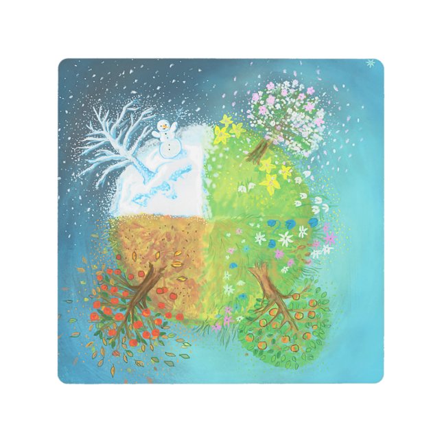 フォーシーズンズ・オン・アース メタルプリント (正面)