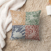 フォーシーズンラビットアールデコデダムアクセントピロー クッション (ブランケット)