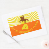 フォージャクソンビル国旗 長方形シール (封筒)