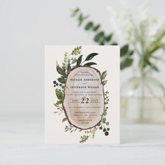 フォージングファームハウス結婚式招待状 案内ポストカード (スタンド正面)