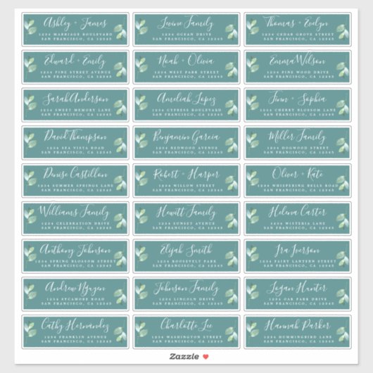 フォージングリー結婚ンズゲスト住所 シール (シート)