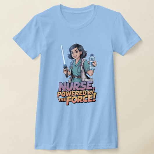 フォースで動く看護師のTシャツ Tシャツ (レイダウン)