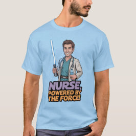 フォースに支えられた看護師 Tシャツ