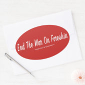 フォースキン・オーバル・ステッカーで戦争を終結させる 楕円形シール (封筒)