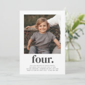 フォースクエアフォト誕生日招待状 招待状 (スタンド正面)