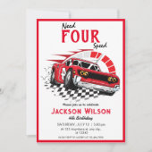 フォースピードのレーシングカーが必要 招待状 (正面)