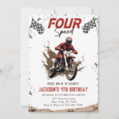 フォースピードダートバイクアドベンチャーバースデーパーティー 招待状 (正面)