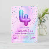 フォースユニコーン誕生日パーティーへの招待 招待状 (スタンド正面)