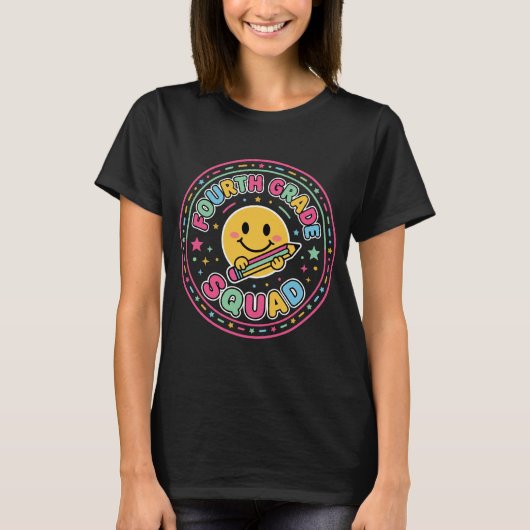 フォース学年グループ レトロスマイル鉛筆 Tシャツ (正面)