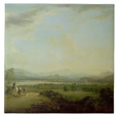 フォース川のスターリングの町の眺め タイル (正面)