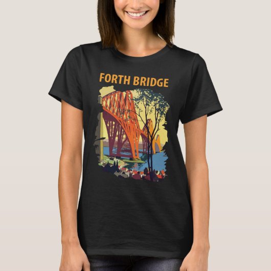 フォース橋 スコットランド 旅行 Tシャツ (正面)