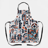 フォース・オブ・ジュライ・ジェネレーティブ・パターン エプロン (正面)