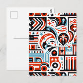 フォース・オブ・ジュライ・ジェネレーティブ・パターン ポストカード (正面/裏面)