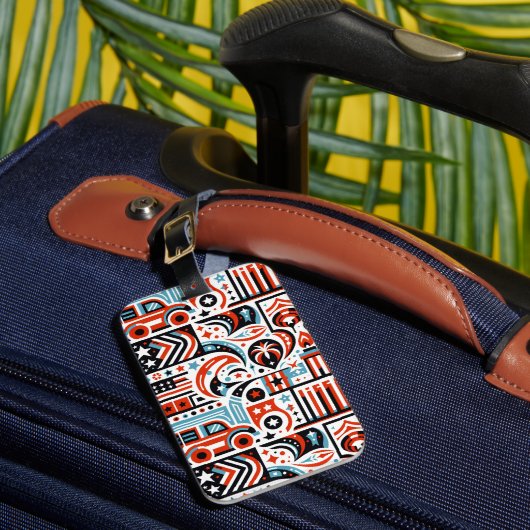 フォース・オブ・ジュライ・ジェネレーティブ・パターン ラゲッジタグ (正面インサイチュ1)