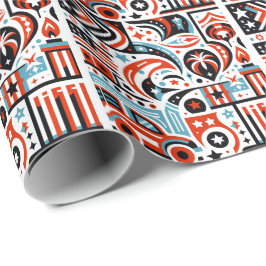 フォース・オブ・ジュライ・ジェネレーティブ・パターン ラッピングペーパー