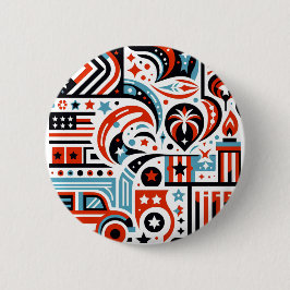 フォース・オブ・ジュライ・ジェネレーティブ・パターン 缶バッジ