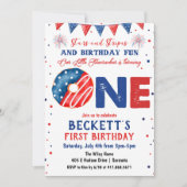 フォース・オブ・ジュライ ファーストバースデー ご招待 招待状 (正面)