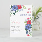 フォース・オブ・ジュライ　水曜　ホワイト　サムシング・ブルー　ブライズシャワー 招待状 (スタンド正面)