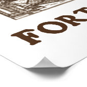 フォーチュナ対サピティア(16世紀ウッド版木、銅版、版画) ポスター (角)