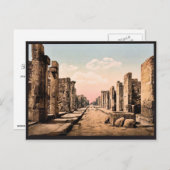 フォーチュナ通り,ポンペイ,イタリアヴィンテージフォトクロム ポストカード (正面/裏面)