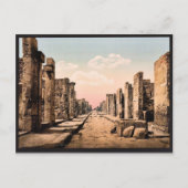 フォーチュナ通り，ポンペイ，イタリアヴィンテージフォトクロム ポストカード (正面)