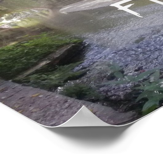 フォーチュンは気まぐれな諺の橋の写真ポスター ポスター (角)